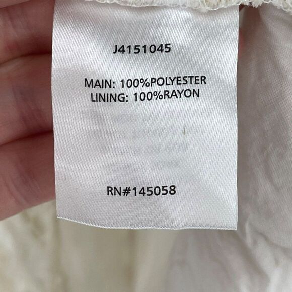 The Jetset Diaries Pisa Lace Bodycon Mini Dress Ivory Scallop Hem Women Small - Picture 11 of 12